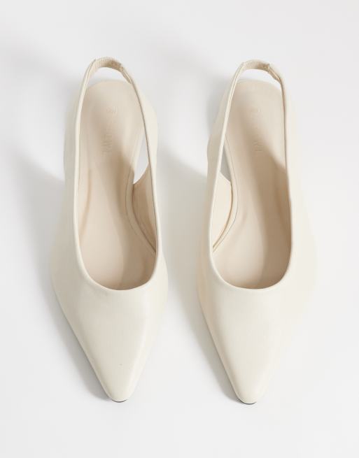 SEQWL Wide Fit - Scar - Bailarinas color crema con puntera destalonada, 2 de 4