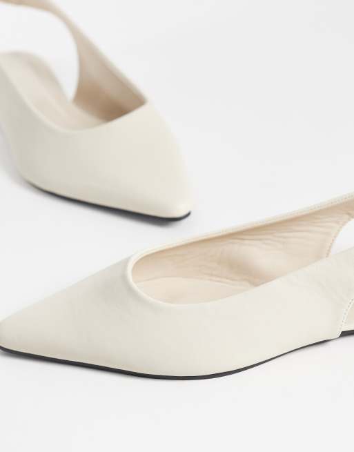 SEQWL Wide Fit - Scar - Bailarinas color crema con puntera destalonada, 4 de 4