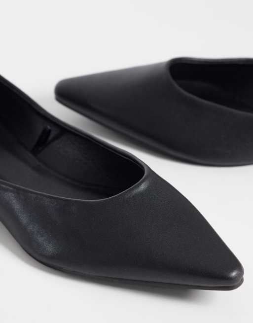 SEQWL Wide Fit – Scar – Spitze Ballerinas in Schwarz, weite Passform, 3 von 4