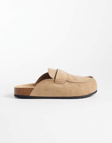 SEQWL Wide Fit Slip-on-Mule im Loafer-Stil in Taupe - view 1