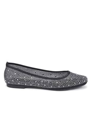  Slip on round toe party ballerina flats wide fit 