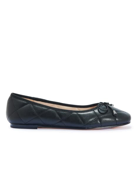 SEQWL Wide Fit Slip on round toe smart ballerina flats wide fit in black - view 1