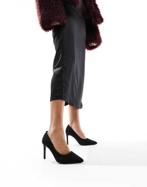 SEQWL Wide Fit – Spitze Pumps in Schwarz mit Stilettoabsatz, weite Passform - view 1