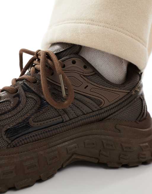 SEQWL - Wolf - Sneakers met dikke zool in chocoladebruin, 4 van 5