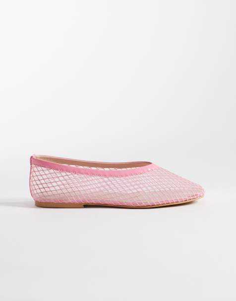 SEQWL woven mesh ballet flats in pink - view 1