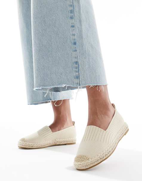 SEQWL - Zachte instap-espadrilles in crème - view 1