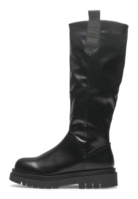  Zip fasten mid-calf boots with chunky sole 