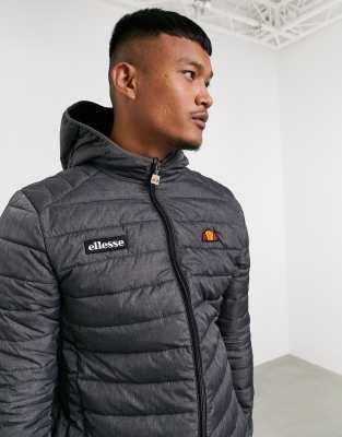 Серая дутая куртка ellesse-Серый