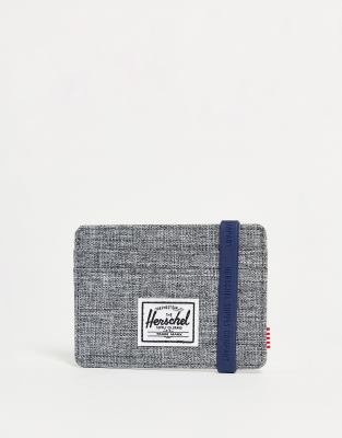 фото Серая фактурная визитница herschel supply co charlie-серый