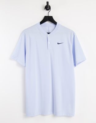 фото Серая футболка-поло с жаккардовым принтом nike golf dry vapor-голубой