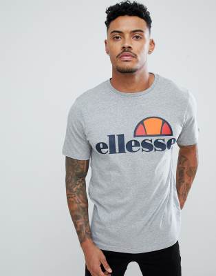 фото Серая футболка с большим логотипом ellesse - prado-серый