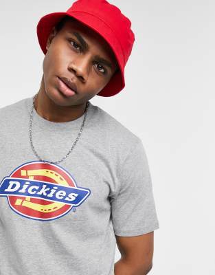 фото Серая футболка с фирменным логотипом в виде подковы dickies-серый