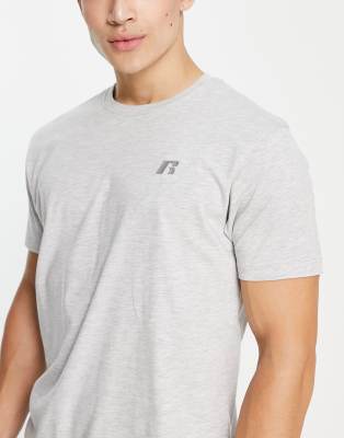 Одежда в стиле casual  Asos Серая футболка с логотипом Russell Athletic-Серый