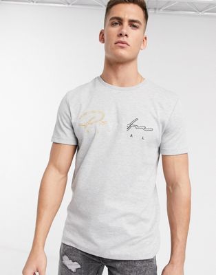 фото Серая футболка с вышивкой river island-серый