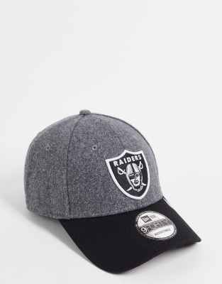 фото Серая кепка из мельтона new era 9forty las vegas raiders-серый