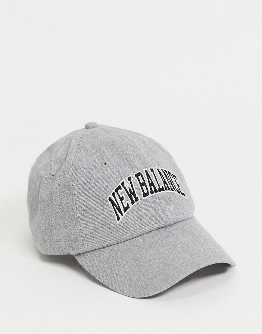 фото Серая кепка в университетском стиле с логотипом new balance-серый