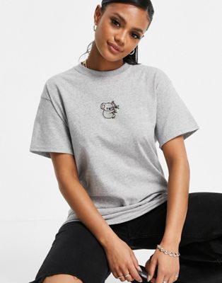 фото Серая oversized-футболка с вышивкой коалы new love club-серый