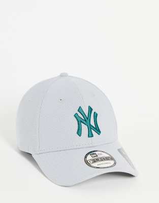 фото Серая сетчатая бейсболка с логотипом команды "new york yankees" new era diamond era 9forty-серый