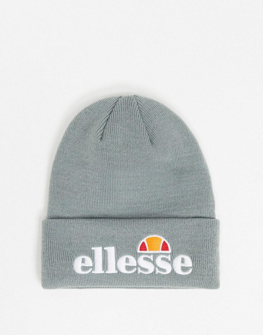 фото Серая шапка-бини с логотипом ellesse-серый