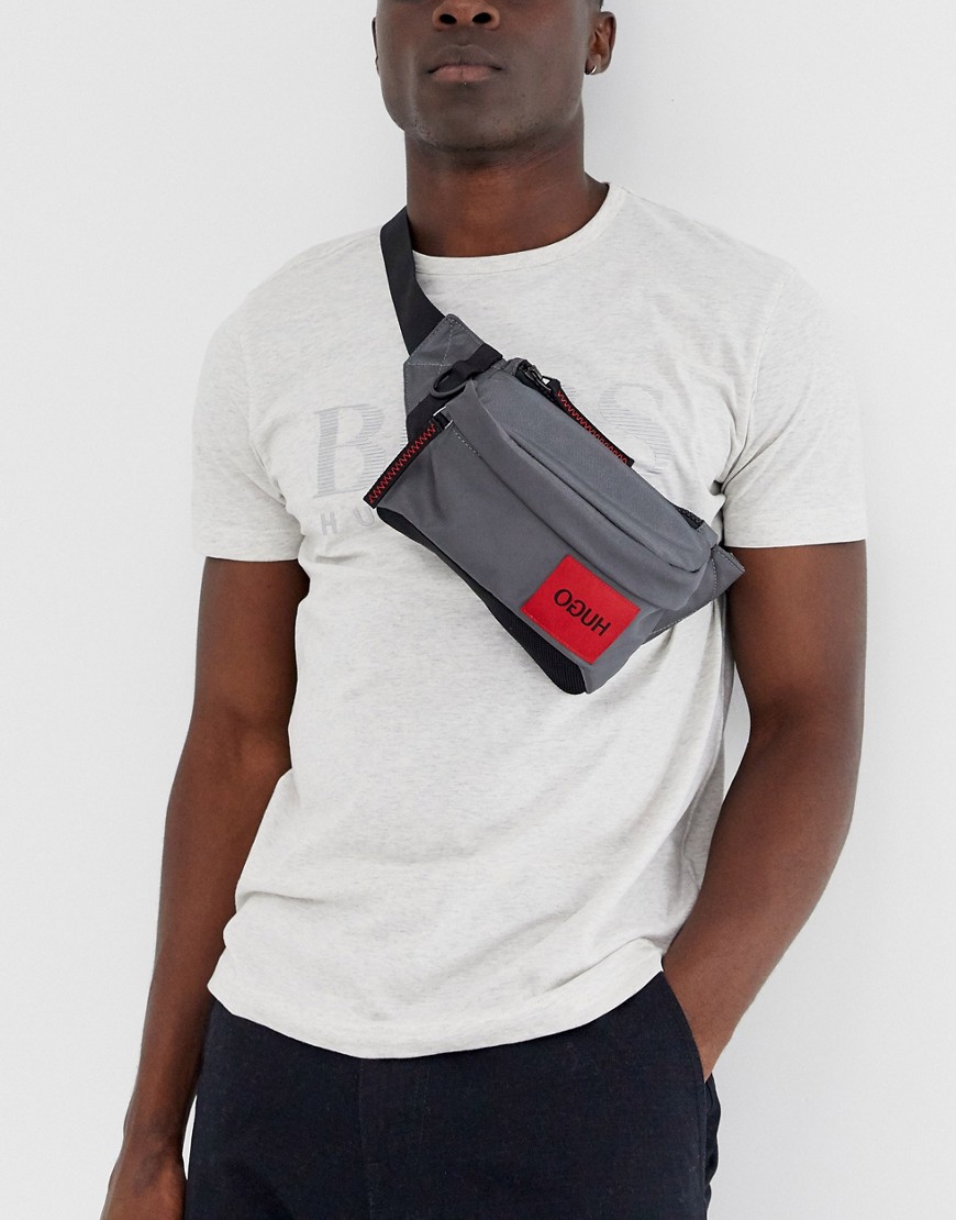 фото Серая сумка-кошелек на пояс hugo - kombinat-серый