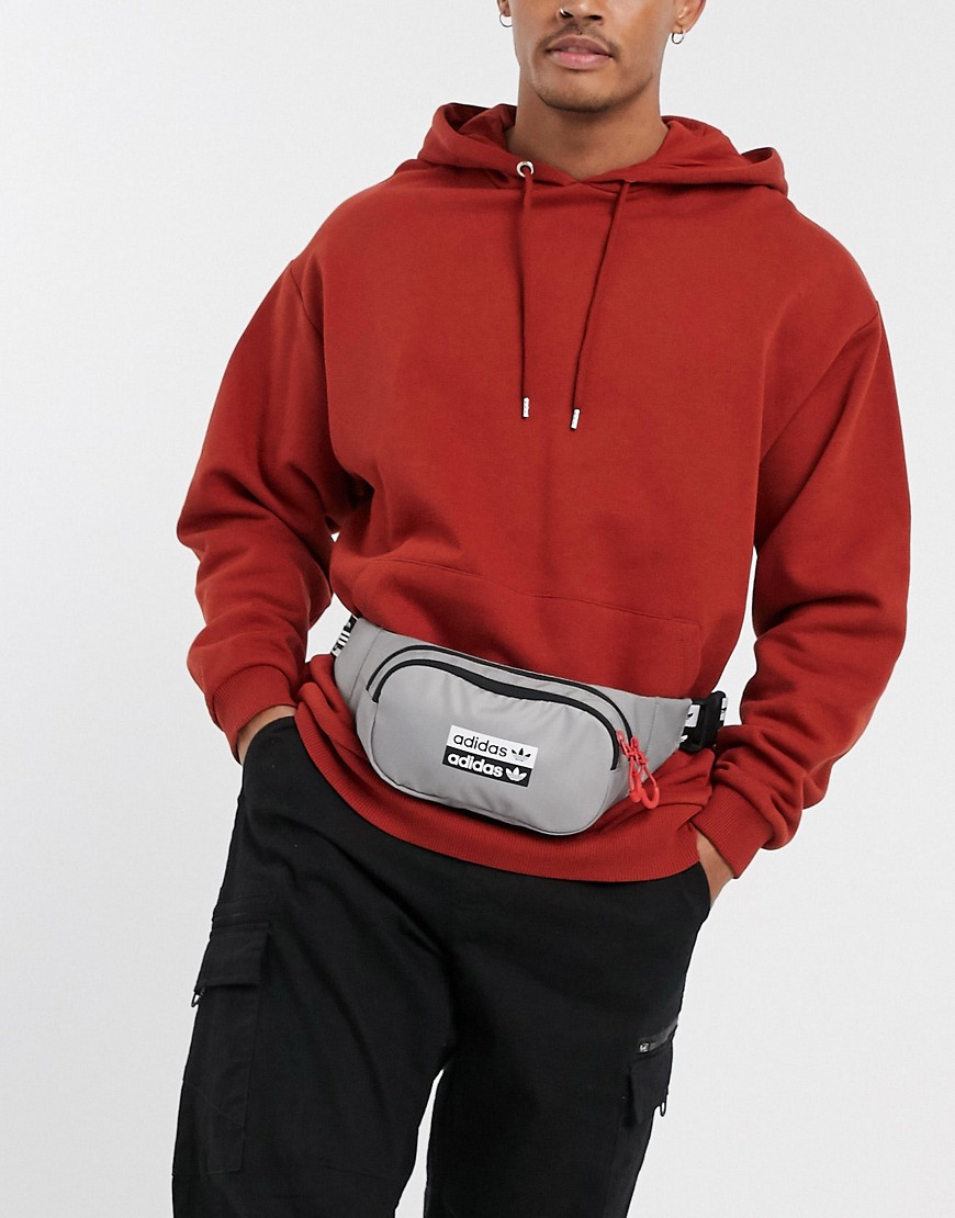 фото Серая сумка-кошелек на пояс с логотипом adidas originals-серый