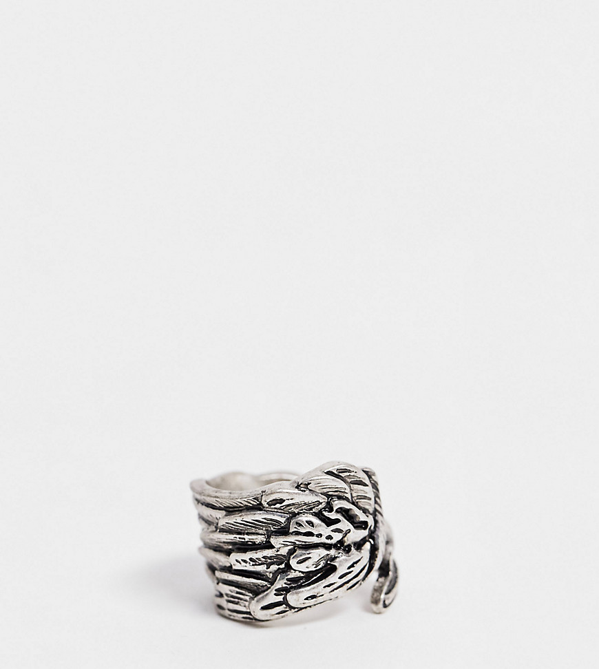 фото Серебристое кольцо reclaimed vintage-серебряный