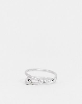 фото Серебристое кольцо с переплетением allsaints-серебристый