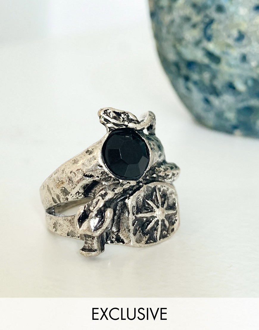 фото Серебристое наборное кольцо reclaimed vintage inspired-серебристый
