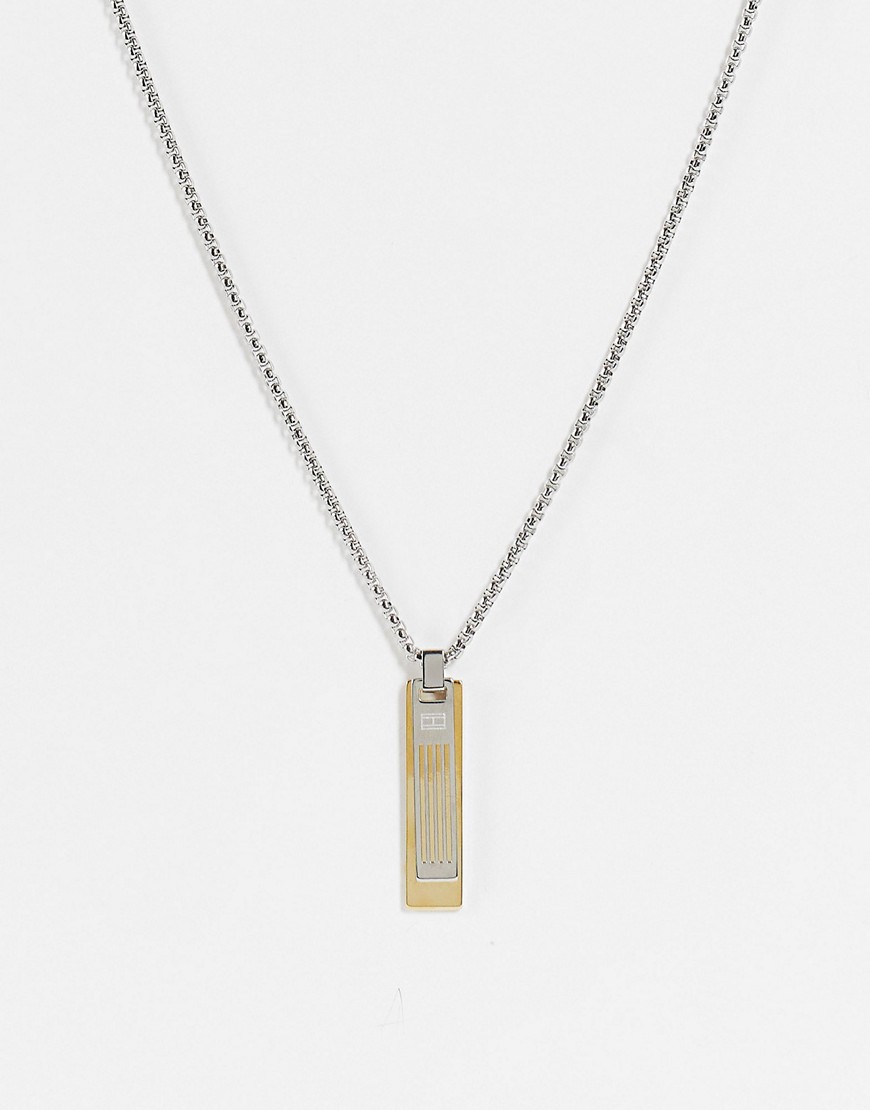 фото Серебристое ожерелье из нержавеющей стали с подвеской tommy hilfiger 2790351-серебристый