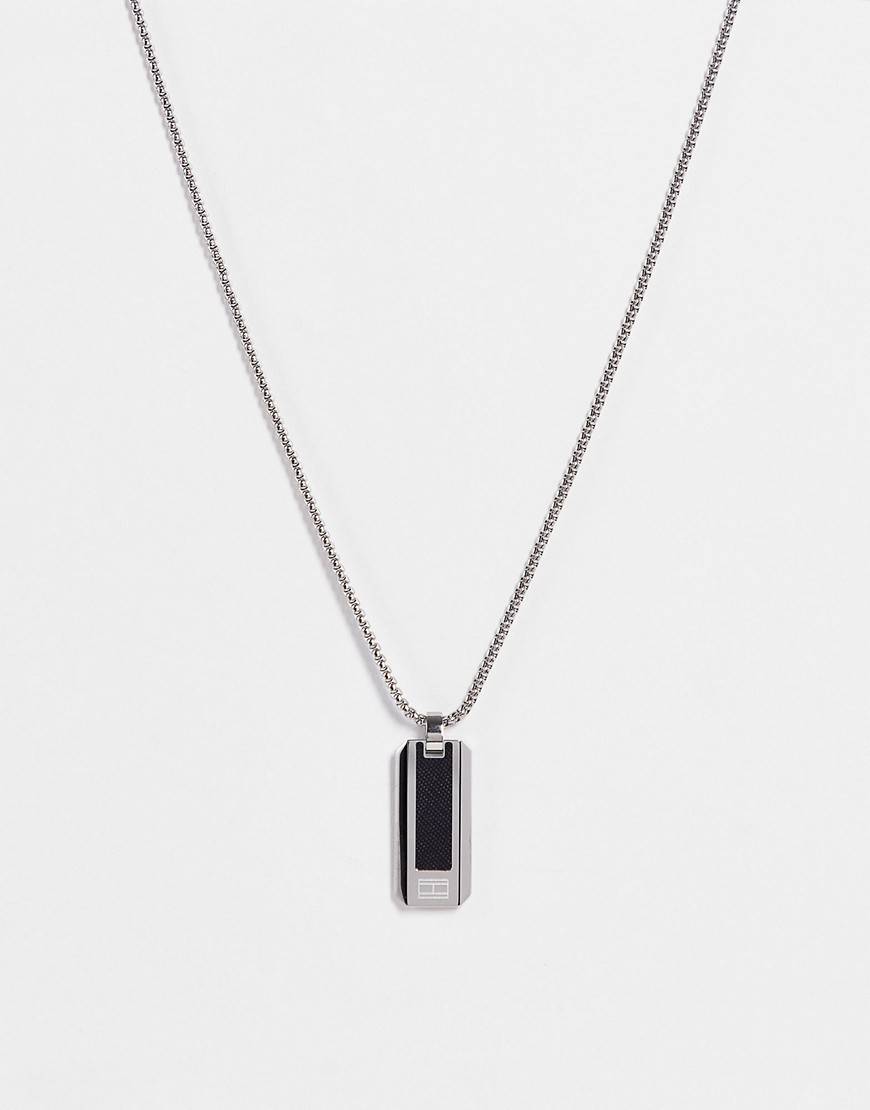 фото Серебристое ожерелье из нержавеющей стали с подвеской tommy hilfiger 2790354-серебристый