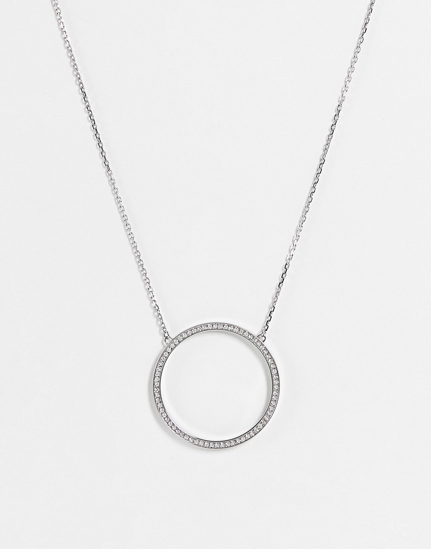 фото Серебристое ожерелье из нержавеющей стали с украшением в виде кольца tommy hilfiger-серебристый