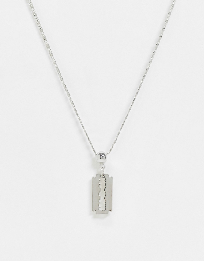 фото Серебристое ожерелье с квадратной подвеской designb-серебряный designb london
