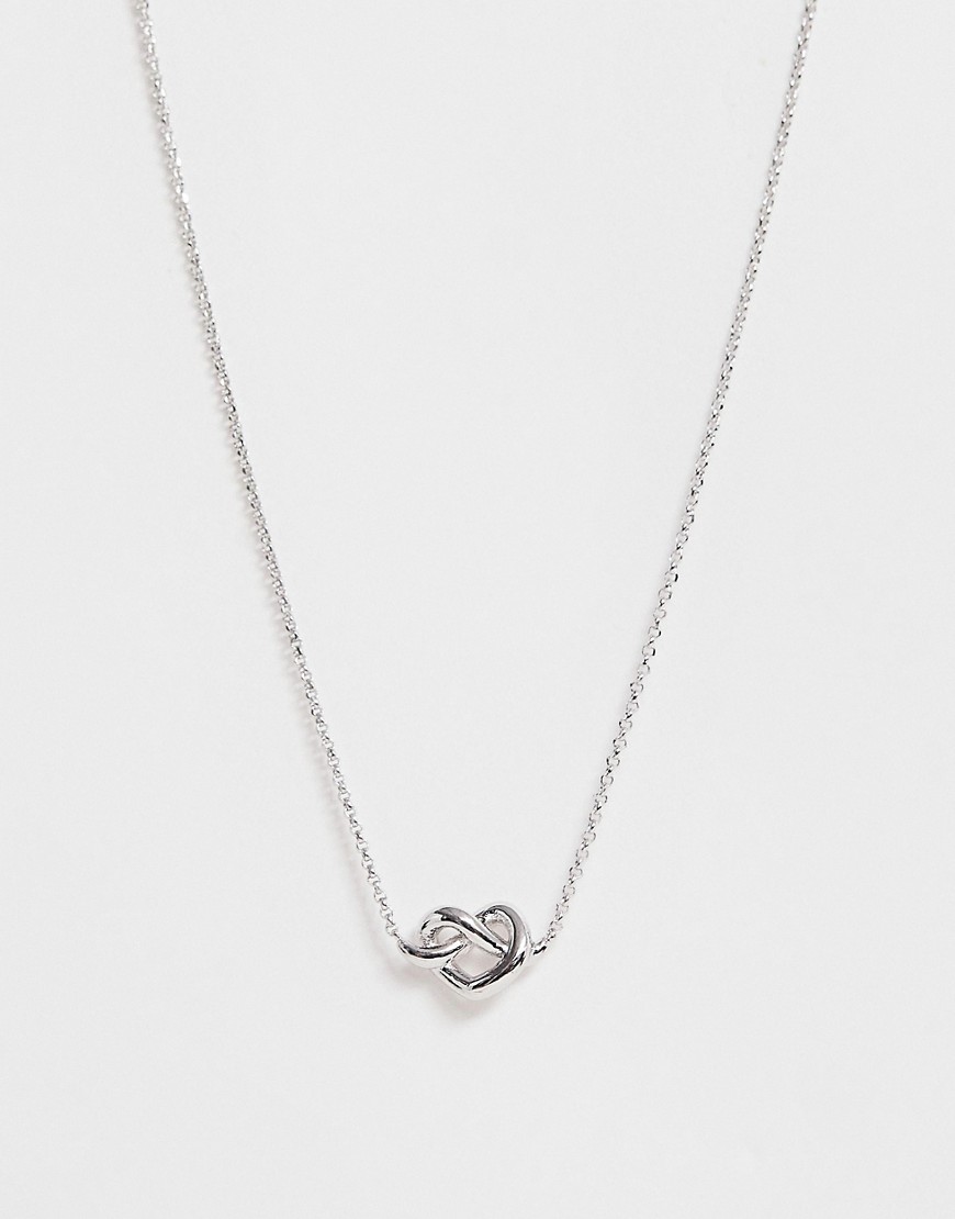Серебристое ожерелье с подвеской Kate Spade - Loves Me Knot-Серебряный