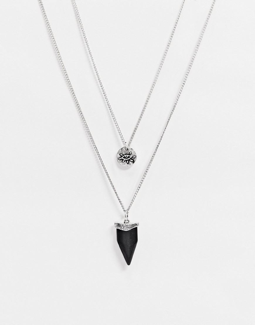 фото Серебристое ярусное ожерелье с подвесками classics 77-серебряный