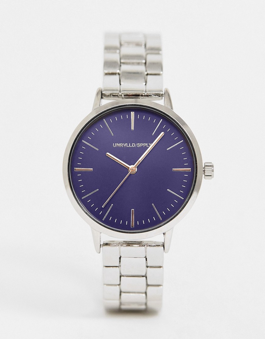 фото Серебристые часы-браслет asos design-серебряный