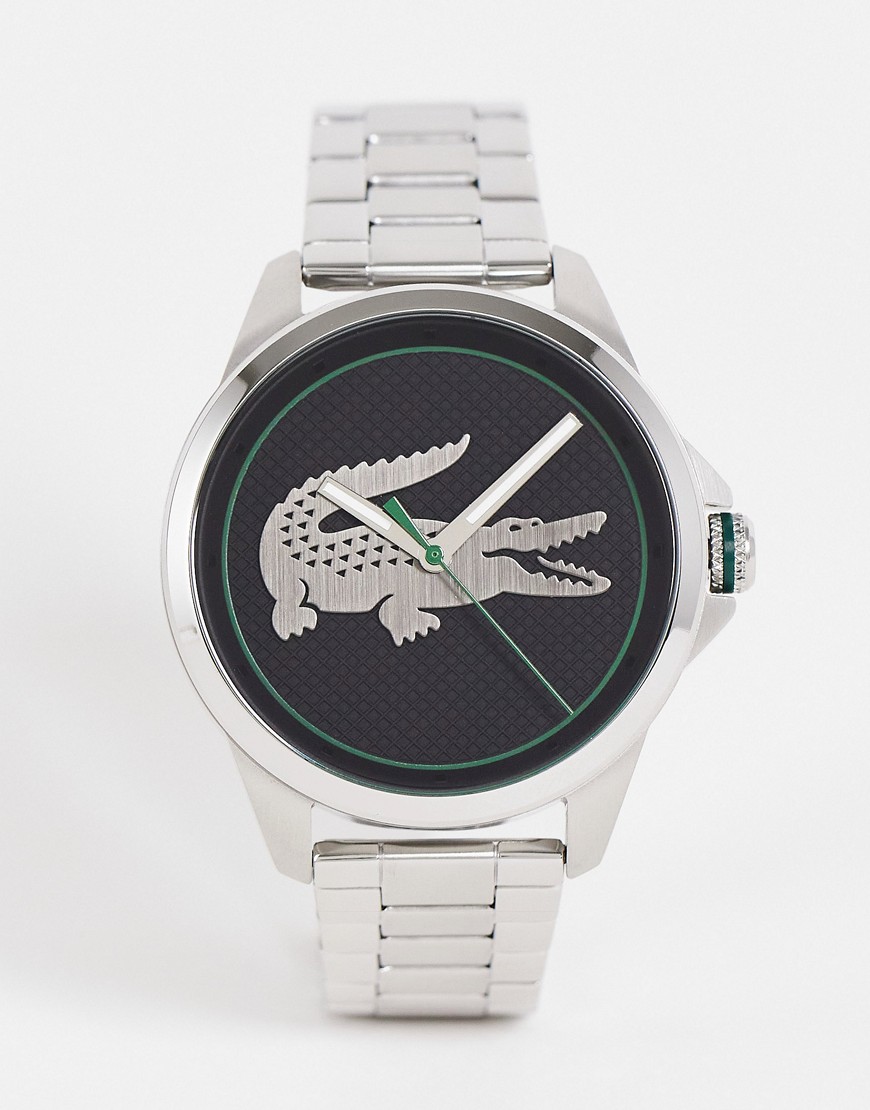 фото Серебристые часы-браслет в стиле унисекс с логотипом lacoste-серебряный