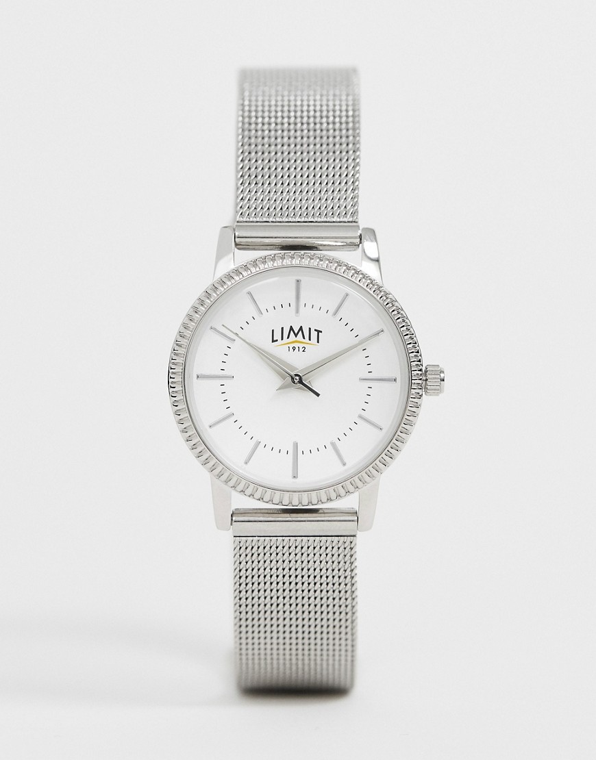 фото Серебристые часы с сетчатым браслетом limit-серебряный