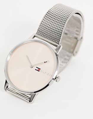 фото Серебристые часы с сетчатым браслетом tommy hilfiger 1781970 alex-серебряный
