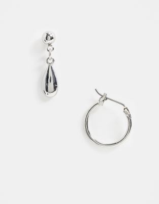 Серебристые серьги DesignB-Серебряный
