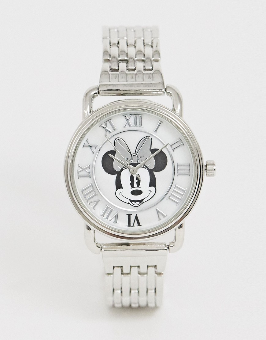фото Серебристые женские наручные часы disney minnie mouse-серебряный