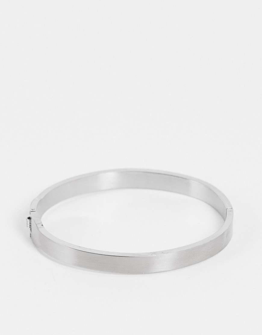 фото Серебристый браслет из нержавеющей стали asos design-серебряный