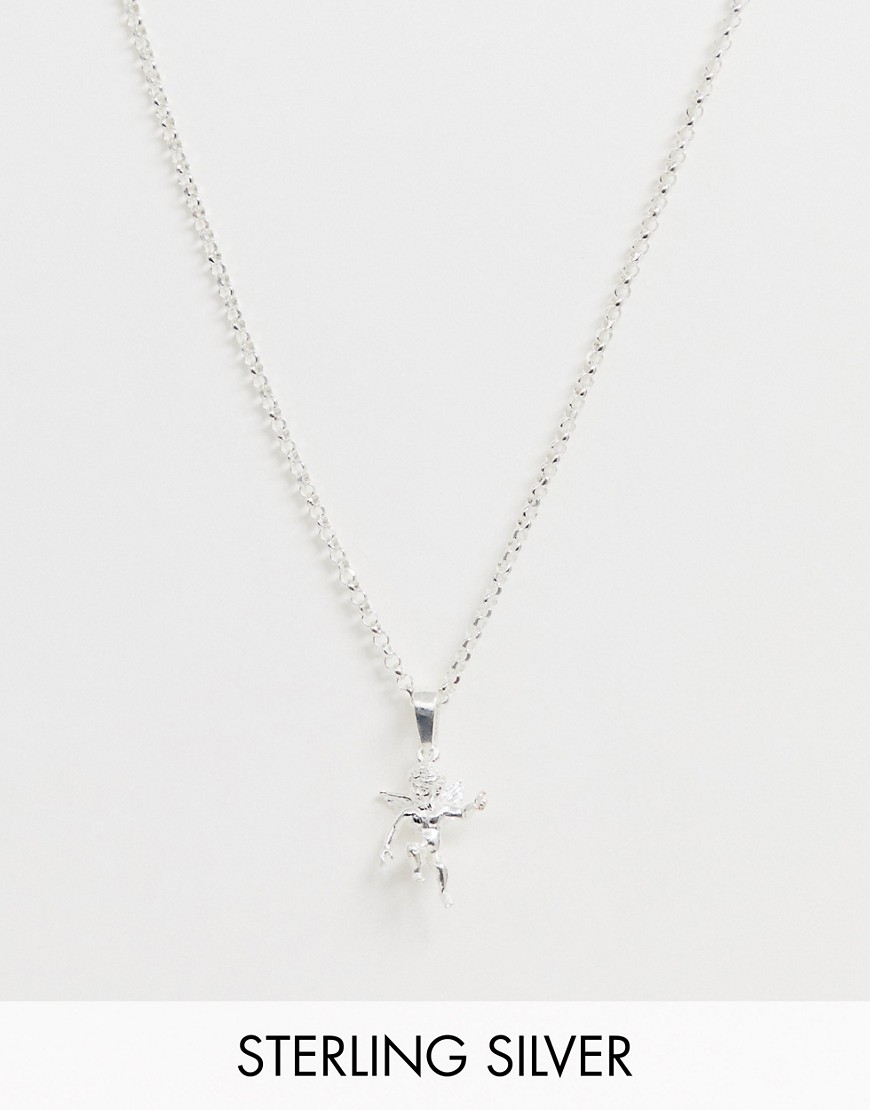 фото Серебряная цепочка с подвеской-ангелом chained & able-серебряный