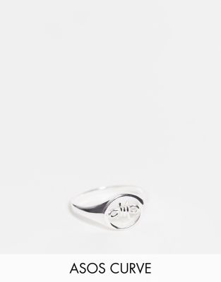 Серебряное кольцо с колючей проволокой ASOS DESIGN Curve-Серебристый