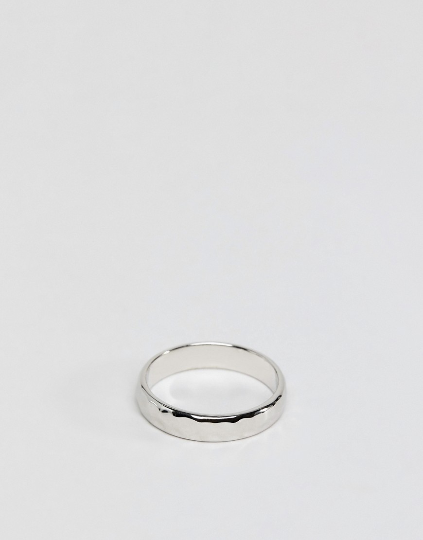 фото Серебряное кольцо с кованным эффектом designb-серебряный designb london