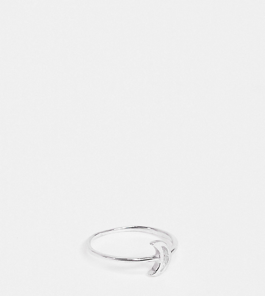 фото Серебряное кольцо с луной asos design-серебряный