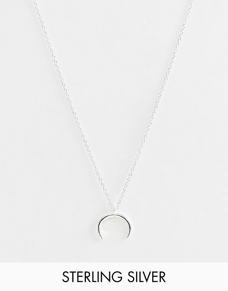 фото Серебряное ожерелье с месяцем designb london-серебряный