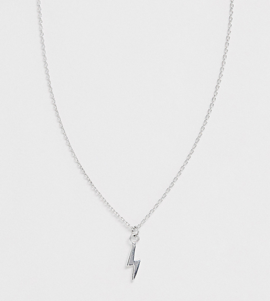 фото Серебряное ожерелье с подвеской в виде молнии kingsley ryan-серебряный