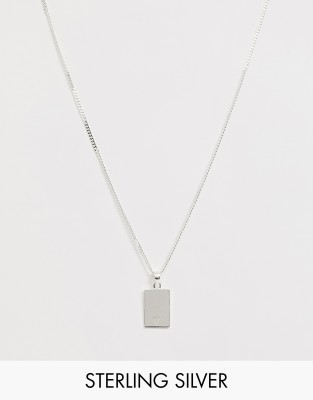 Серебряное ожерелье с солдатским жетоном Chained & Able-Серебряный