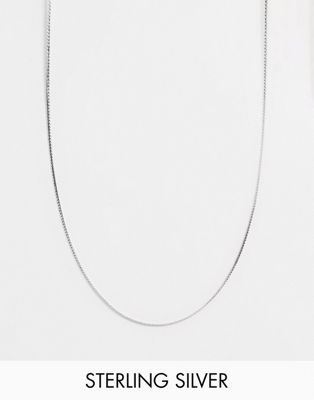 фото Серебряное ожерелье-цепочка asos design-серебряный