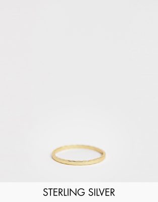 фото Серебряное позолоченное кольцо asos design-золотой